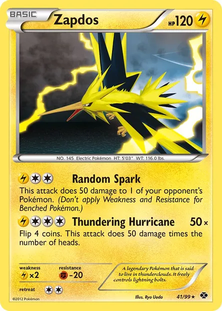 Zapdos, Pokémon card NXD 41 — Next Destinies set