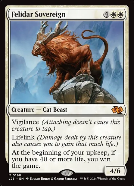 Felidar Sovereign, Magic card J25 198 — Foundations Jumpstart set