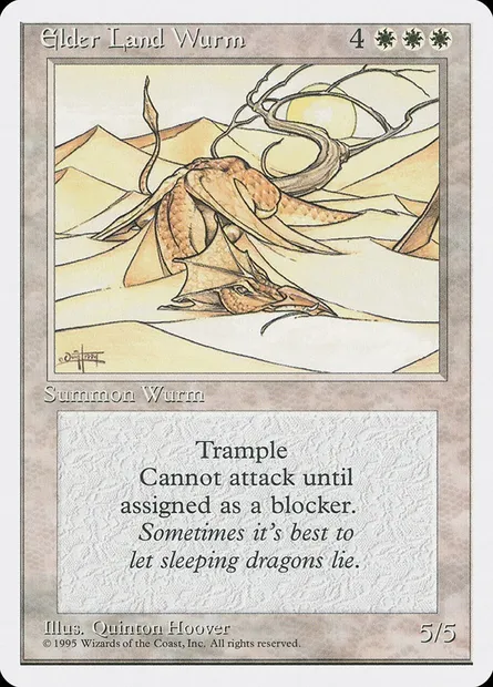 Elder Land Wurm, Magic card 4ED 24 — Fourth Edition set