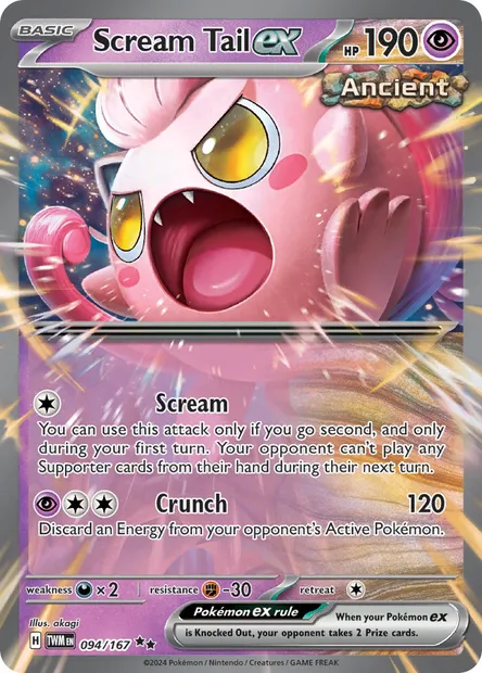 Scream Tail ex, Pokémon card TWM 094 — Twilight Masquerade set