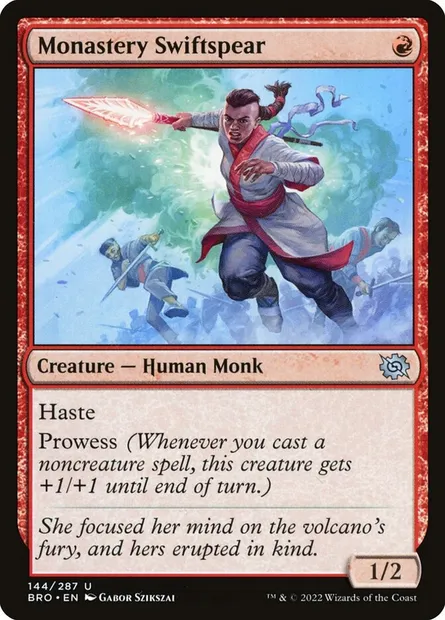 Monastery Swiftspear, Magic card BRO 144 — The Brothers' War set
