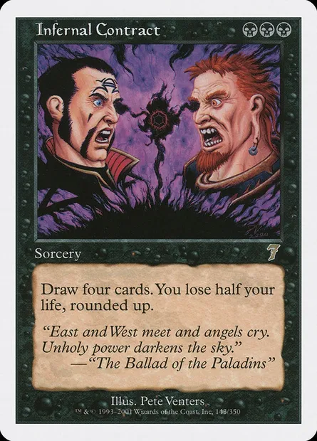 Infernal Contract, Magic card 7ED 143 — Seventh Edition set