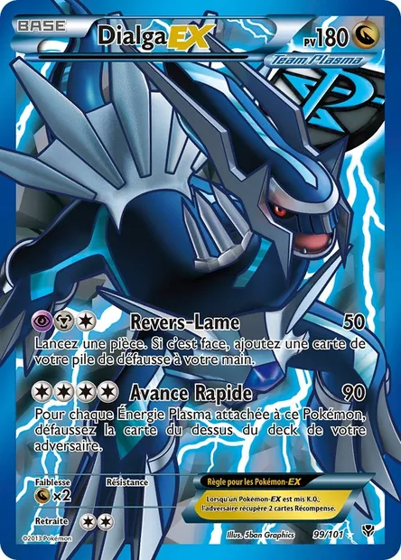 Dialga EX, carte Pokémon PLB 99 — extension Explosion Plasma