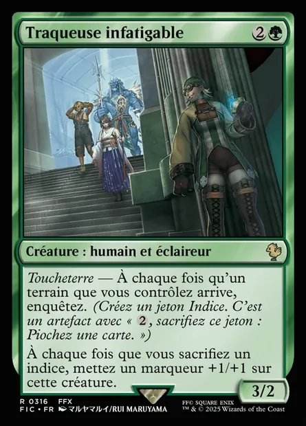 Traqueuse infatigable, carte Magic FIC 316 — extension Final Fantasy Commander