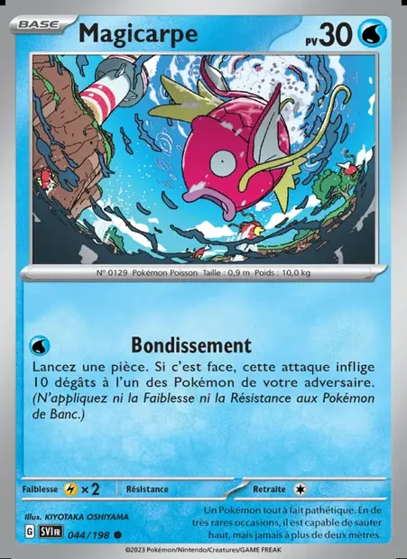 Magicarpe, carte Pokémon SVI 044 — extension Écarlate et Violet