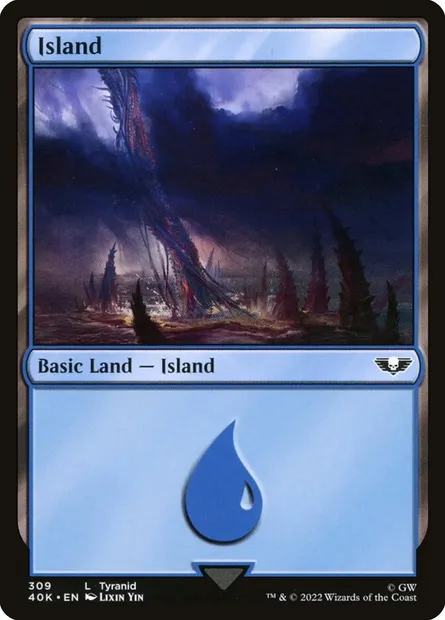 Île, carte Magic 40K 309 — extension Warhammer 40,000 Commander