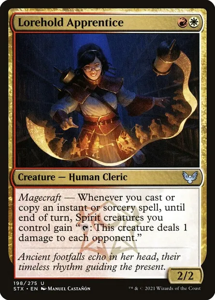 Lorehold Apprentice, Magic card STX 198 — Strixhaven: School of Mages set