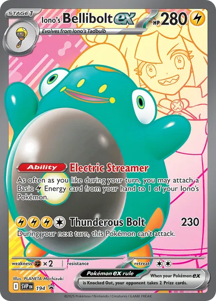 Iono's Bellibolt ex, Pokémon card PR-SV 194 — SVP Black Star Promos set