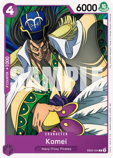 Komei, One Piece card EB02-034 — Anime 25th Collection set