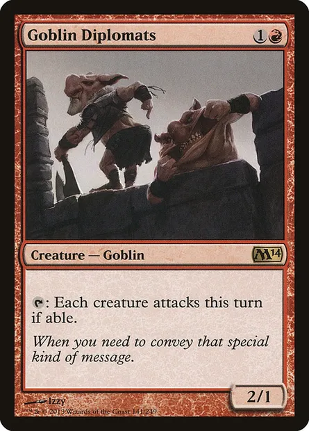 Goblin Diplomats, Magic card M14 141 — Magic 2014 set