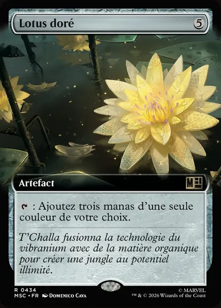 Lotus doré, carte Magic MSC 434 — extension Marvel Super Heroes Commander