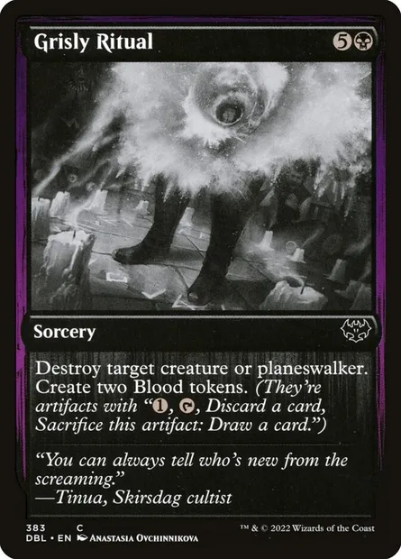 Grisly Ritual, Magic card DBL 383 — Innistrad: Double Feature set