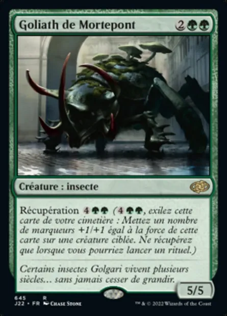 Goliath de Mortepont, carte Magic J22 645 — extension Jumpstart 2022