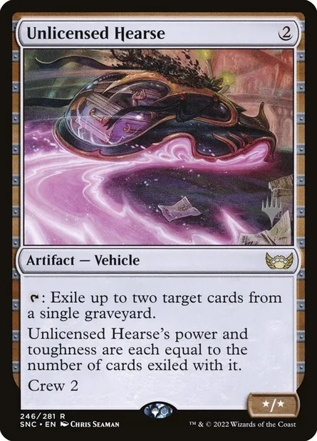 Corbillard illicite, carte Magic PSNC 246p — extension Streets of New Capenna Promos