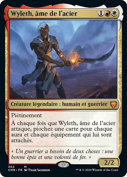 Wyleth, âme de l'acier, carte Magic CMR 362 — extension Commander Legends
