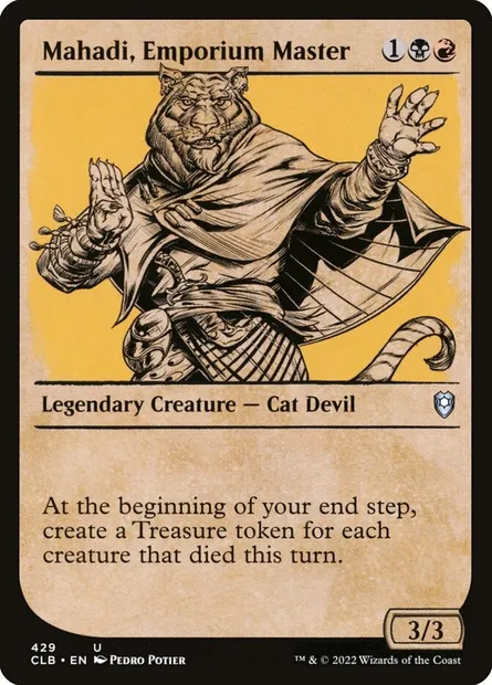 Mahadi, Emporium Master, Magic card CLB 429 — Commander Legends: Battle for Baldur's Gate set