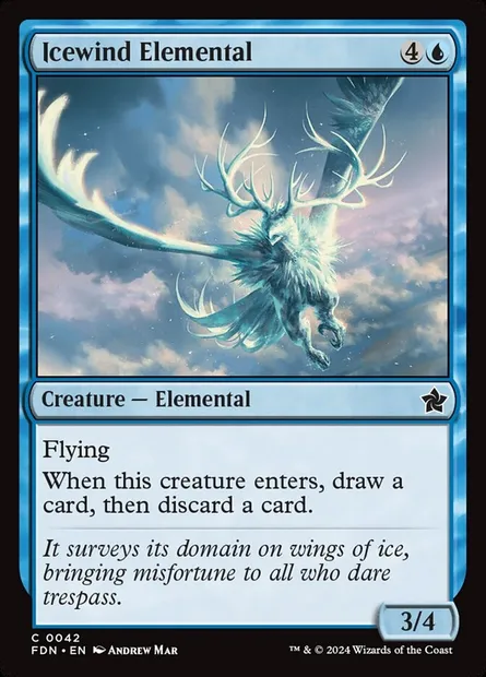 Icewind Elemental, Magic card FDN 42 — Foundations set