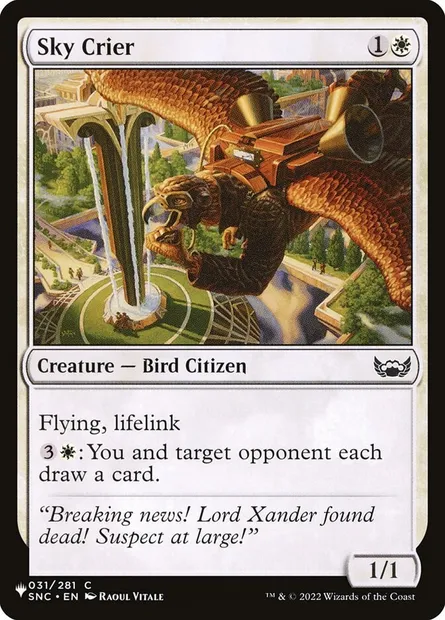 Sky Crier, Magic card PLST SNC-31 — The List set