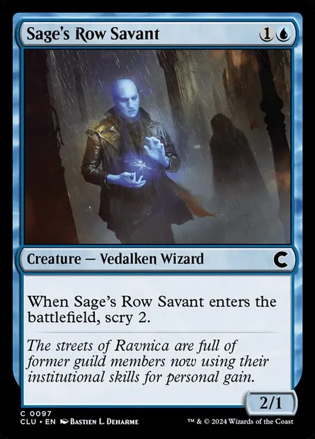 Sage's Row Savant, Magic card CLU 97 — Ravnica: Clue Edition set