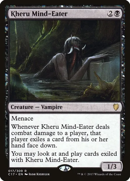 Kheru Mind-Eater, Magic card C17 17 — Commander 2017 set