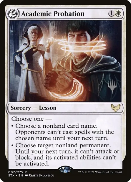 Academic Probation, Magic card PSTX 7p — Strixhaven: School of Mages Promos set