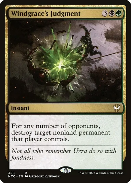 Windgrace's Judgment, Magic card NCC 358 — New Capenna Commander set