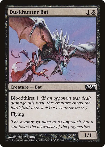 Duskhunter Bat, Magic card M12 97 — Magic 2012 set