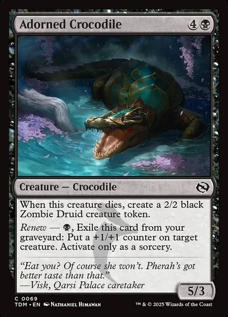 Adorned Crocodile, Magic card TDM 69 — Tarkir: Dragonstorm set