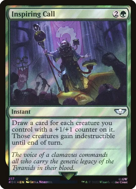 Inspiring Call, Magic card 40K 217★ — Warhammer 40,000 Commander set