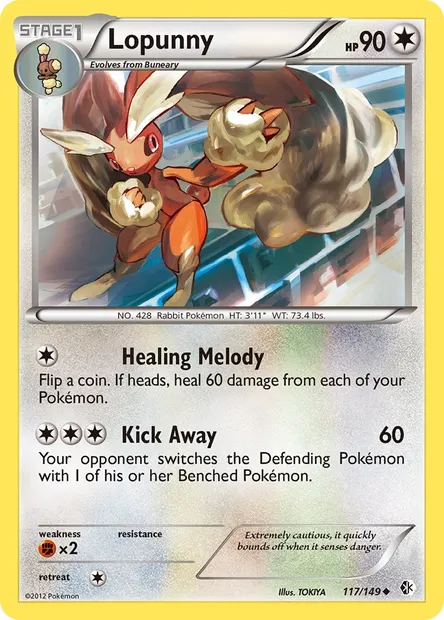 Lopunny, Pokémon card BCR 117 — Boundaries Crossed set
