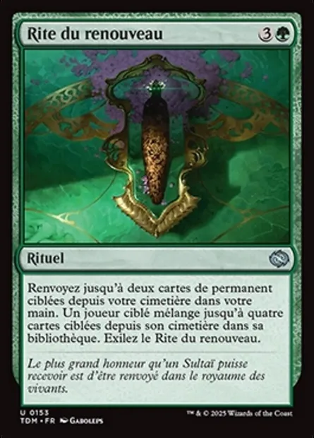 Rite du renouveau, carte Magic TDM 153 — extension Tarkir: Dragonstorm
