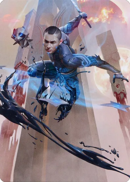 Kaito, Dancing Shadow // Kaito, Dancing Shadow, Magic card AONE 48 — Phyrexia: All Will Be One Art Series set