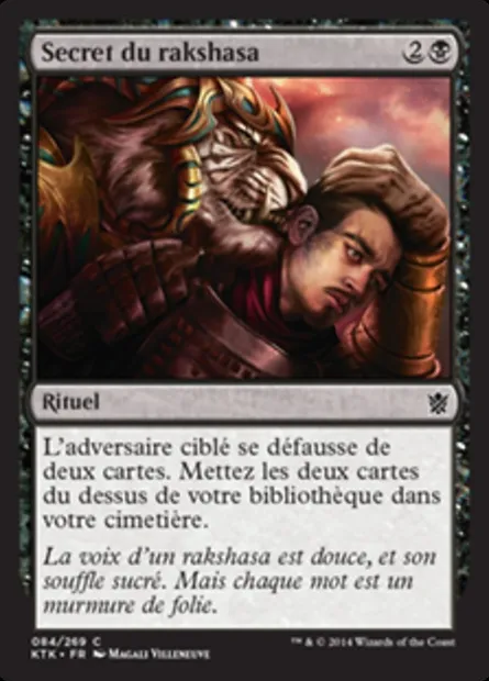Secret du rakshasa, carte Magic KTK 84 — extension Les Khans de Tarkir