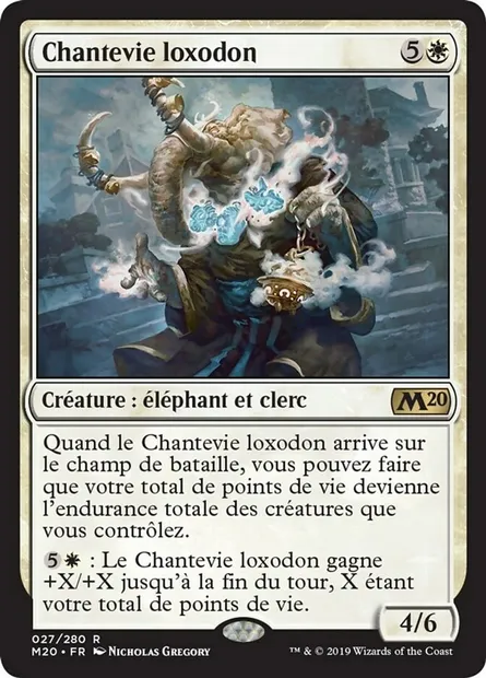Chantevie loxodon, carte Magic M20 27 — extension Core Set 2020