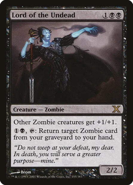 Lord of the Undead, Magic card 10E 155 — Tenth Edition set