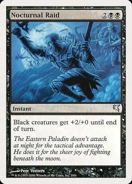 Raid nocturne, carte Magic PHUK 3 — extension Hachette UK