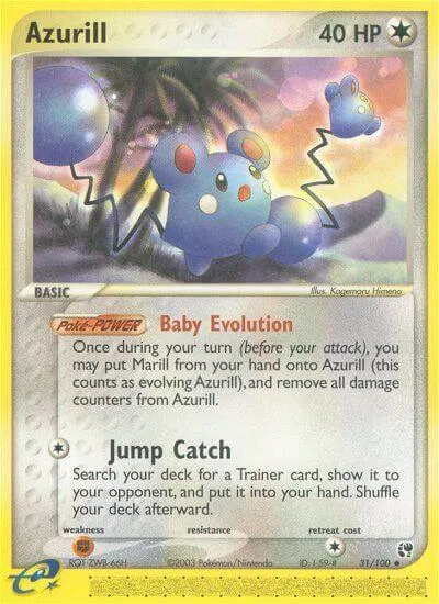 Azurill, Pokémon card SS 31 — Sandstorm set