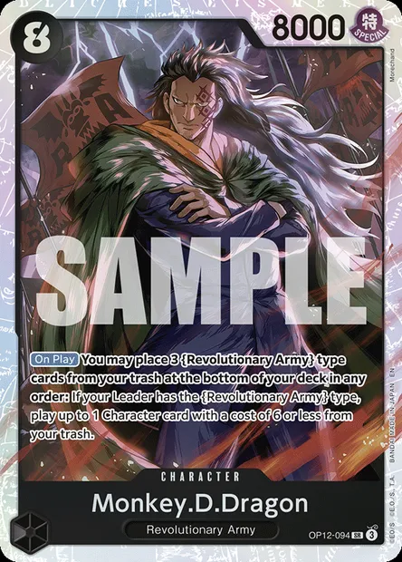 Monkey.D.Dragon, One Piece card OP12-094 — LEGACY OF THE MASTER set