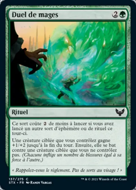 Duel de mages, carte Magic STX 137 — extension Strixhaven: l'Académie des Mages