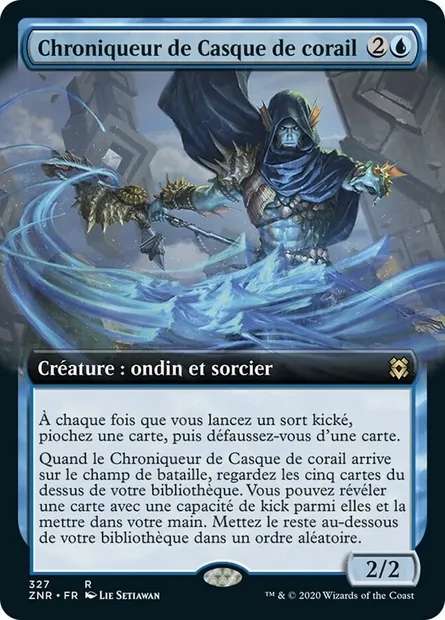 Chroniqueur de Casque de corail, carte Magic ZNR 327 — extension Renaissance de Zendikar