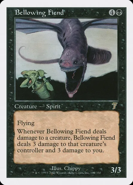 Bellowing Fiend, Magic card 7ED 119 — Seventh Edition set