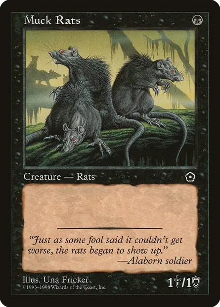 Muck Rats, Magic card P02 80 — Portal Second Age set