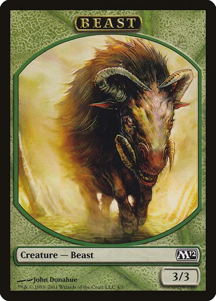 Beast, carte Magic TM12 4 — extension Magic 2012 Tokens