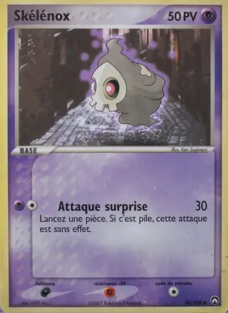 Skelénox, carte Pokémon PK 50 — extension EX Gardiens du Pouvoir