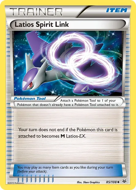 Latios Spirit Link, Pokémon card ROS 85 — Roaring Skies set