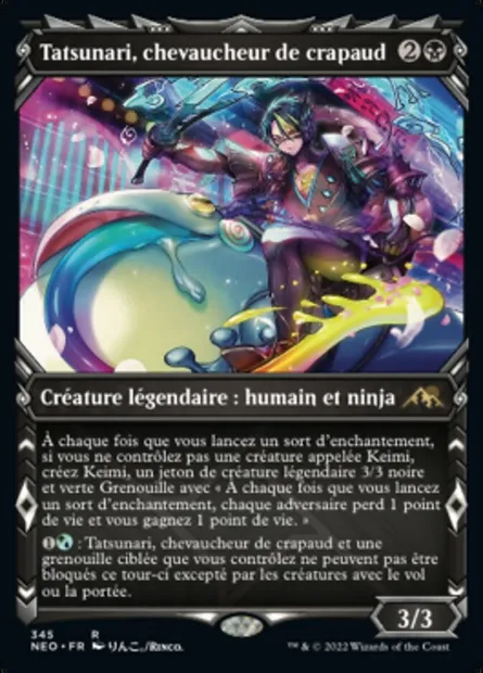 Tatsunari, chevaucheur de crapaud, carte Magic NEO 345 — extension Kamigawa: La Dynastie Néon
