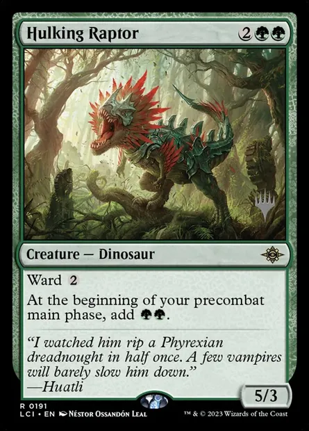 Raptor imposant, carte Magic PLCI 191p — extension The Lost Caverns of Ixalan Promos