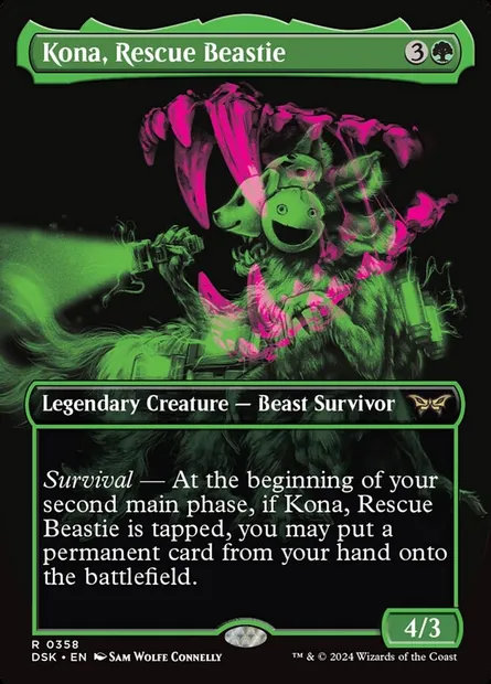 Kona, Rescue Beastie, Magic card DSK 358 — Duskmourn: House of Horror set