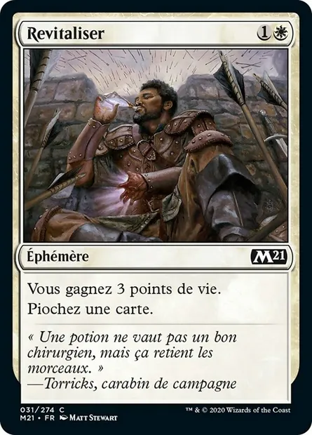 Revitaliser, carte Magic M21 31 — extension Core Set 2021