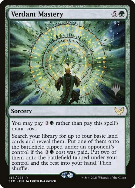 Verdant Mastery, Magic card PSTX 146p — Strixhaven: School of Mages Promos set
